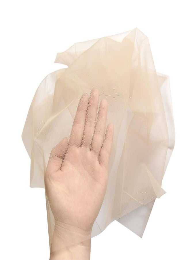 ياتشيو شبكة دانتيل سويسرية من YANTAISIYU بطول ربع ياردة لصنع الشعر المستعار وأغطية الشعر المستعار، أو مادة لصنع الشعر المستعار الدانتيل أو شبكة إغلاق الشعر الدانتيل (بيج) - Image 5